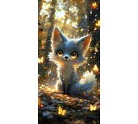 Animal 5D Diamond Painting Kits for Kids & Adults, Full Drill DIY Diamond Art, Easy to Create Craft for Beginners, Craft Gift for Family, Home Wall Decoration & Stress Relief (Cute 50x100cm) R-60