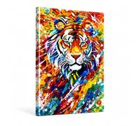 Animal A5 Notebook Hardback Lined - Colorful Tiger, Flamingo & Dolphin Designs, 96 Pages, 54gsm White Paper 48 Sheet Sewn Binding, Durable Cover, Notebook for School Work Journal Writing Pack of 1