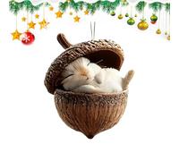 Animal Acorn Christmas Tree Ornaments 2D Acrylic Christmas Pendant