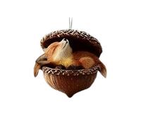 Animal Acorn Ornaments for Christmas Tree 2D Acrylic Decorations