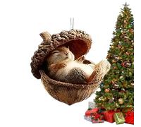 Animal Acorn Ornaments for Christmas Tree 2D Acrylic Decorations