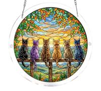Animal Acrylic Puzzles Suncatcher Window Hanging, DIY Suncatcher Kits for Doors Garden, Sun Catcher Stained Glass Acrylic Puzzle, Garden Decoration for Apartment Living Room Bedroom-#6 L-22cm