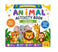 Animal Activity Book for Kids Ages 4-8: Mazes, Dot-to-Dot, Spot the Difference, Hidden Objects, Letter & Number: 27 Fun Learning Activities to Build ... Early Learning Through Cute Animal Adventures