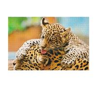 Animal Adult Puzzle Sets 1000 PCS Leopard Graphic Puzzles, for Women Men Games Entertainment Fun Puzzles 26x38CM