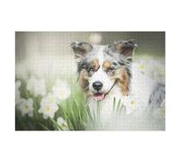 Animal Adults Puzzle Sets 1000 PCS Dog Graphic Puzzles, for Adults & Kids Age 12 Years Up Games Entertainment Brain Challenge Puzzle 26x38CM