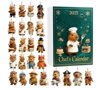 Animal Advent 11.02 Inch Capybara 2D Acrylic Cute Pendants | Christmas Ornaments Collection Set with 24 Day Countdown | for Party Fireplace Decoration