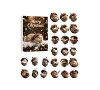 Animal Advent - Zoo Advent Calendars 2026, 24 Day Flat Acrylic Display Countdown Calendar, Decorative Pendant Set | Festive Holiday Countdown Ornament Collection For Tree Window Wall Door