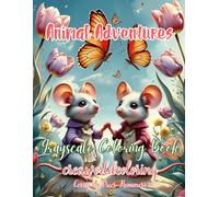 Animal Adventures - A Grayscale Coloring Book for Adults: Whimsical Creatures & Fantasy Landscapes to Relax and Spark Your Imagination - 54 Single-Sided Grayscale Illustrations