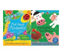 Animal Adventures Collection: 2-Book Set by Giles Andreae & David Wojtowycz (Mad About Minibeasts!, Farmyard Hullabaloo)