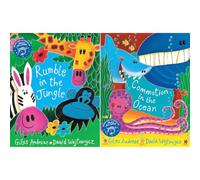 Animal Adventures Collection: 2-Book Set by Giles Andreae & David Wojtowycz (Rumble in the Jungle, Commotion in the Ocean)