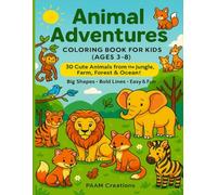ANIMAL ADVENTURES: Colouring Book for Kids