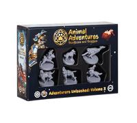 Steamforged Games Animal Adventures: Dungeons and Doggies Adventures Unleashed Roleplaying Miniatures 5E Compatible Volume 3