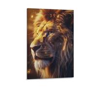 Animal African Lion Portrait Cool Majestic Poster Canvas Wall Art Posters & Prints Pictures Wall Decor Aesthetic for Living Room Bedroom Decor for Mens Women Framed Unframed 16x24inch(40x60cm)