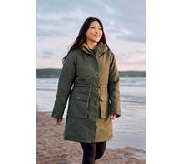 Animal Agnes Womens Borg Lined Parka - Green - Green - Size: 6
