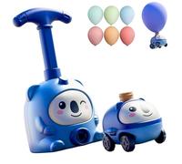 Animal Air-Powered Balloon Car Toy - Interactive Launcher Set for Kids, Portable Vehicle Play Activity for a Weekend Family Road Trip and Daily Commute (B-Blue, 1*Car+36*Balloon)