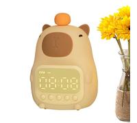 Animal Alarm Clock - 2 in 1 Cute Digital Clock, Cute Alarm Clock | Cute Charming Capybara Night Light, Digital Night Light Clock, Small Bedside Clock for Kids, Girls, Boys Bedrooms