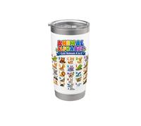 Animal Alphabet A to Z Cute Wildlife ABC Learning Adventure Stainless Steel Insulated Tumbler