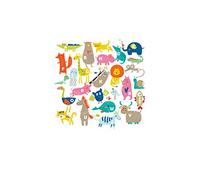 Animal Alphabet ABC Kids Wall Stickers Decals murals Peel and Stick Removable Stickers for Nursery Bedroom Living