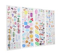 Animal Alphabet Numbers Peel and Stick 3 Sheets Wall Decals | PVC Matte Finish, Removable Sheets, Flexible Arrangement, Easy Installation, Homes and Study Areas