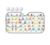 Animal Alphabet Printing Upgrade Car Windshield Sun Shade Protect Car From Sun Rays Heat Damage,Vehicle Accessories