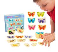 Animal Alphabetic, Wooden Educational Game with Animals, Fine Motor Development and Cognitive for Children 3+ Years Old at Home, Classroom and Travel