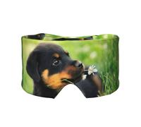 Animal Animal Cute Dog Puppy Rottweiler, Full Eye Covers Light Blocking Eye Mask Sleep Eye and Ear Muffs