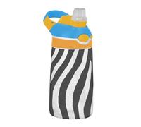 Animal Animal Skin Texture Black White Water Bottle with Leak Proof Spout Lid Wide Mouth Leakproof 16oz Cup for Bike Running Sports Travel Gym Botella de agua para ni?os