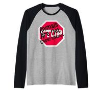 Animal ANIMALS ARE NOT EXPERIMENT FUNNY Animal welfare Raglan Baseball Tee