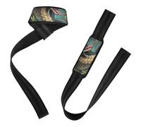 Animal Anime Angry Snake Wrist Wraps and Lifting Straps Anti Slip Deadlift Straps Women for Weightlifting, Bodybuilding, Powerlifting & Deadlift
