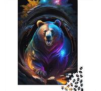 Animal Art Bear 500 Piece Jigsaw Puzzle for Adults Family Game Teens Jigsaw Puzzle 500pcs (52x38cm)