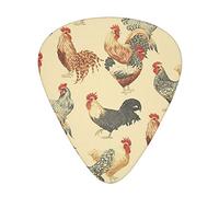 Animal Art Chicken Painting Advanced guitar pick 12 pieces Three thicknesses for bass, electric guitar, acoustic guitar bag