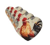 Animal Art Chicken Painting Car Air Freshener Cards for Women Men 4 Pack Cute Car Accessories Long Lasting Scent Car Diffuser Hanging Auto Aromatherapy Tablets Car Fresheners Gifts