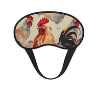 Animal Art Chicken Painting Sleep Mask for Women Men Eye Mask for Sleeping Light Blocking Sleeping Mask with Elastic Strap Blindfold for Flight Nap Soft Breathable Travel Eye Cover for Side Sleeper