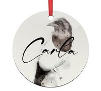 Animal Art Christmas Decoration, Personalised 7.2 cm Wood Christmas Tree Custom Ornament Gift (Magpie)
