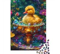 Animal Art Duck Puzzle 100% Recycled Cardboard Premium Cardboard Jigsaw Puzzle for Adult Children 1000pcs (75x50cm)