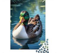 Animal Art Duck Puzzle Customizable Pictures 100% Recycled Cardboard Jigsaw Puzzle for Kids And Adults Age 12 Years Up Unique Gift 1000pcs (75x50cm)