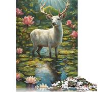 Animal Art Elk 1000 Pieces Puzzles for Adults & Teenager Teenager Man Woman Gift 1000pcs (75x50cm)