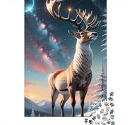 Animal Art Elk 1000 Pieces Puzzles Paper Puzzle for Teenager Funny Jigsaw Puzzles 1000pcs (38x26cm)