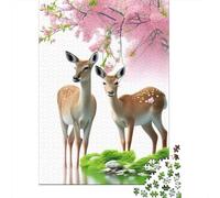Animal Art Elk Puzzles 1000 Pieces Paper Puzzles for Adults And Teenager Family Game Christmas Eve Gifts 1000pcs (38x26cm)