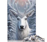 Animal Art Elk Puzzles 1000 Pieces Paper Puzzles for Adults And Teenager Family Game Christmas Eve Gifts 1000pcs (38x26cm)