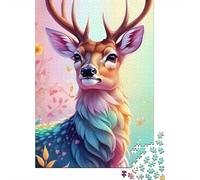 Animal Art Elk Puzzles for Adults 1000 Piece Puzzle for Teenager Educational Game Challenge Toy 1000pcs (38x26cm)