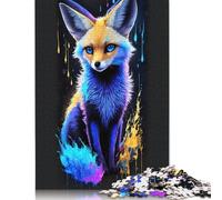Animal Art Fox 1000 Pieces Puzzles for Teenagers Gifts Wooden Puzzle Jigsaws for Adults Home Educational Games DIY Toys 1000pcs (75x50cm)