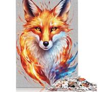 Animal Art Fox 1000 Pieces Puzzles Wooden Puzzle for Teenager Funny Jigsaw Puzzles 1000pcs (75x50cm)