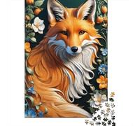 Animal Art Fox Puzzle Jigsaws 1000 Pieces for Adults & Teenager Age 12 Years Up Christmas Eve Gifts 1000pcs (38x26cm)