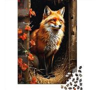 Animal Art Fox Puzzle Jigsaws 1000 Pieces for Adults & Teenager Age 12 Years Up Christmas Eve Gifts 1000pcs (38x26cm)