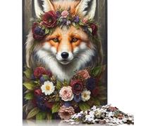Animal Art Fox Puzzle Jigsaws 1000 Pieces for Adults & Teenager Age 12 Years Up Christmas Eve Gifts 1000pcs (75x50cm)
