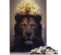 Animal Art Lion Puzzle for Adults And Teenagers 1000 Pieces Wooden Puzzles for Adults Puzzles for Teenagers Age 12 Years Up 1000pcs (75x50cm)