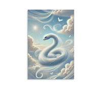 Animal, Art of The Day, Digital Painting, Illustration, Swan Wall Art Mural Modern Decoration Hanging Art Poster 24x36inch(60x90cm)