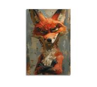 Animal Art Orange Red Haired Fox Decorative Painting Canvas Wall Posters And Modern Family Bedroom Decor 24x36inch(60x90cm)