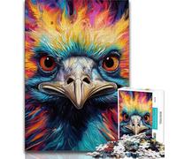 Animal Art Ostrich Jigsaws 1000 Pieces for Teenagers,for Educational Game Challenge Toy for Is Ideal As A Gift for The Whole Family (38x26cm)